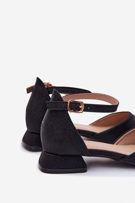 Laste jalanõud Säravad sandaalid Sellel ondala kontsaga msuud Nelly