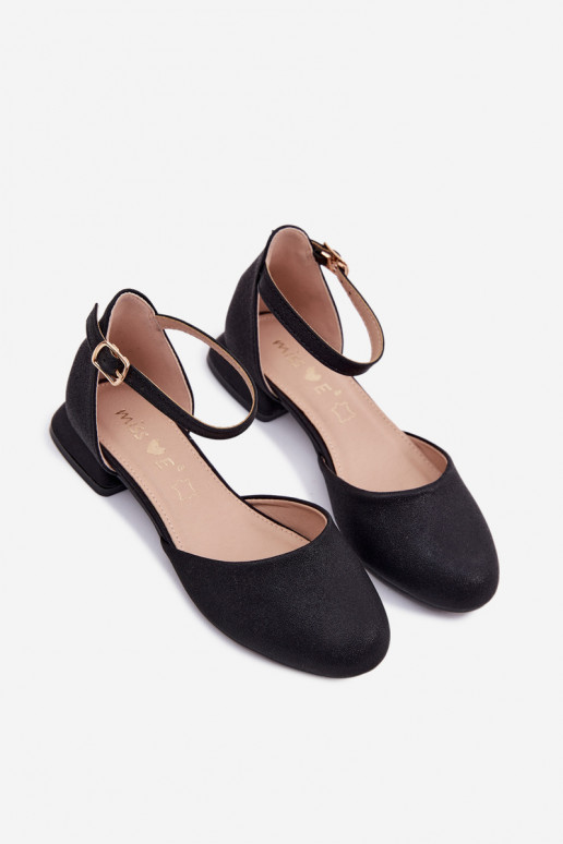 Laste jalanõud Säravad sandaalid Sellel ondala kontsaga msuud Nelly