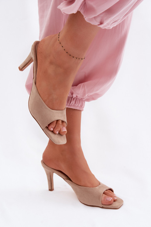 naiste plätud Peal Smukłym Obcasie beeži värvi Revina