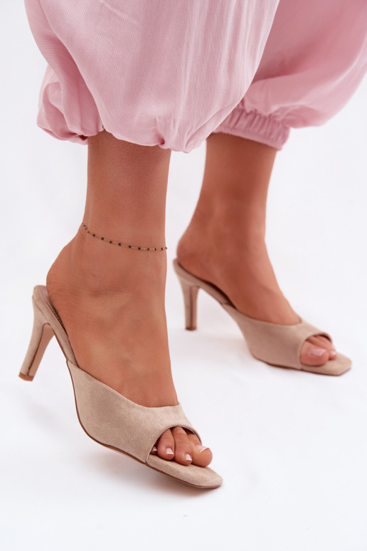 naiste plätud Peal Smukłym Obcasie beeži värvi Revina