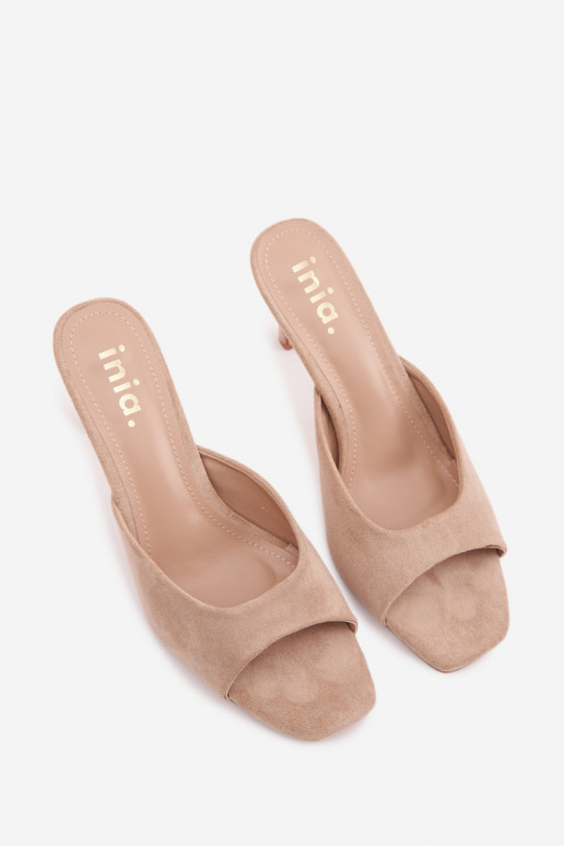 naiste plätud Peal Smukłym Obcasie beeži värvi Revina