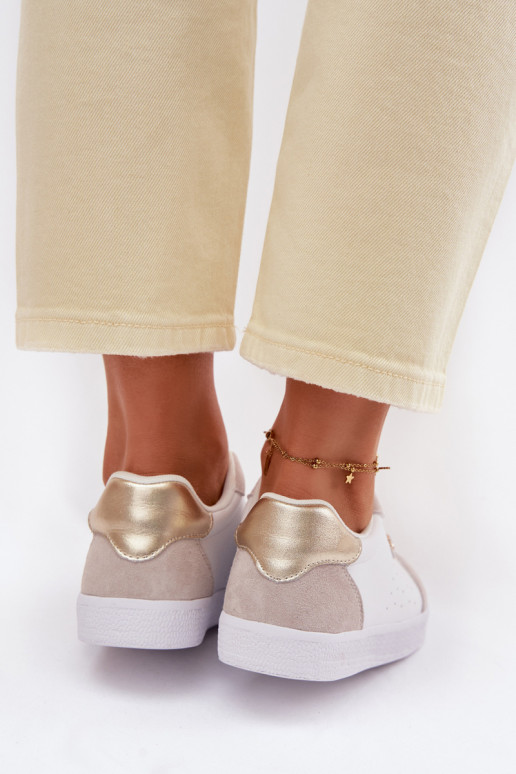 Sneakers tüüpi jalanõud Pealiste omadPealturalnej Skóry S.Barski LR61-7091 valget värvi