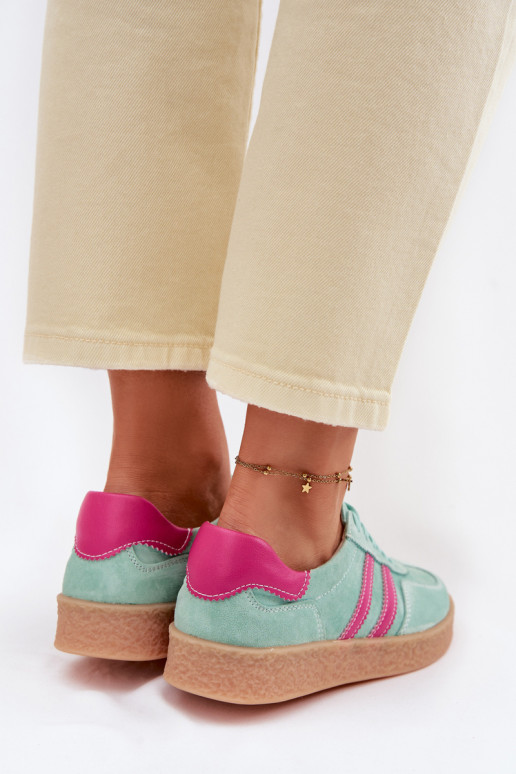 Pealhk seemisnakhsed Sneakers tüüpi jalanõud Pealiste omad S.Barski LR61-7089 mündiroheline