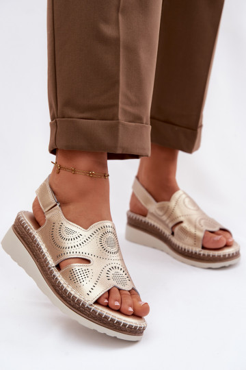 Pealhk Platvormiga sandaalid S.Barski GR61-5916 Kuldset värvi 2