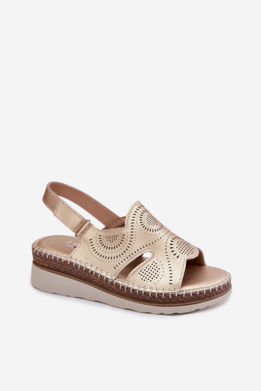 Pealhk Platvormiga sandaalid S.Barski GR61-5916 Kuldset värvi