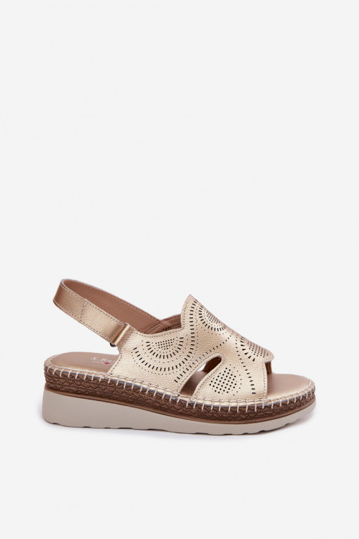 Pealhk Platvormiga sandaalid S.Barski GR61-5916 Kuldset värvi