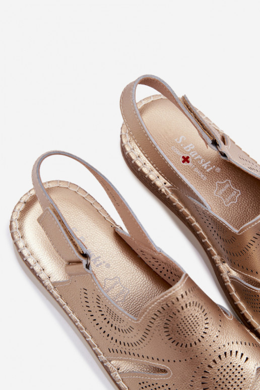 Pealhk Platvormiga sandaalid S.Barski GR61-5916 Kuldset värvi