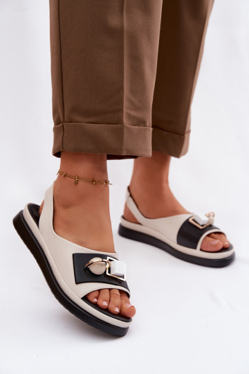 Pealistesandaalid Pealiste omad kaunistustega D&A GR61-5932 beeži värvi