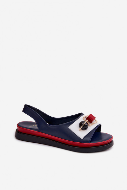 Pealistesandaalid Pealiste omad kaunistustega D&A GR61-5932 tumesinist värvi