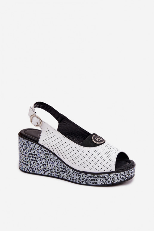 Pealhk Platvormiga sandaalid S.Barski LR61-7010 valget värvi