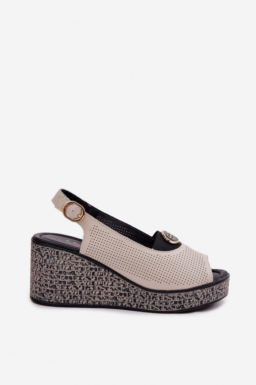 Pealhk Platvormiga sandaalid S.Barski LR61-7010 beeži värvi