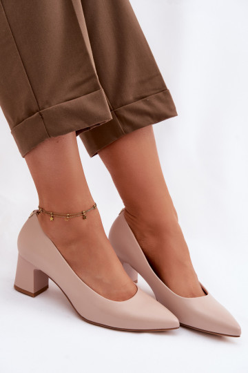 Kingad kõrge jämeda kontsaga Sergio Leone PB413 Kremosissey tumeroosad värvi