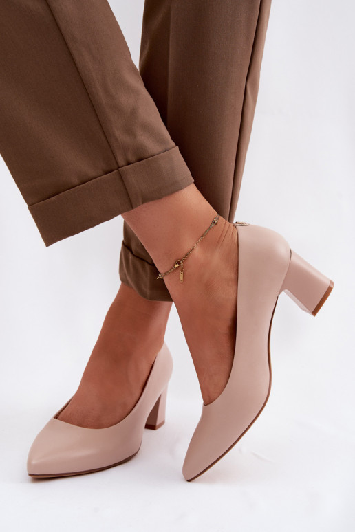 Kingad kõrge jämeda kontsaga Sergio Leone PB413 Kremosissey tumeroosad värvi