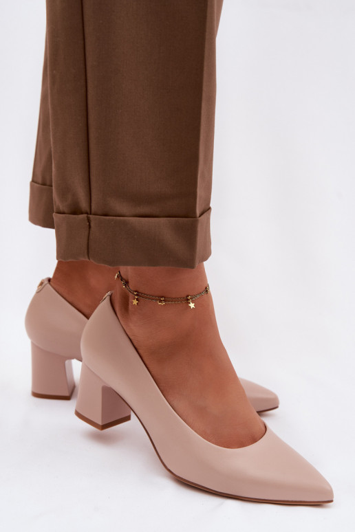 Kingad kõrge jämeda kontsaga Sergio Leone PB413 Kremosissey tumeroosad värvi