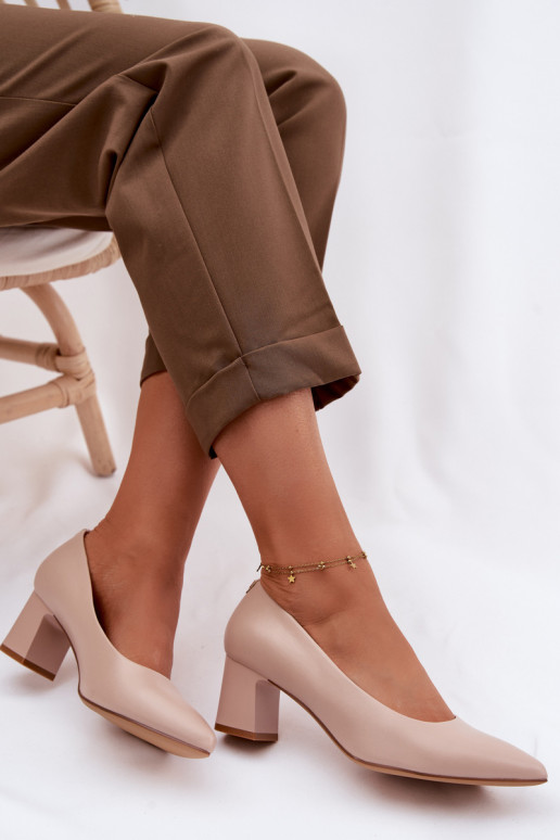 Kingad kõrge jämeda kontsaga Sergio Leone PB413 Kremosissey tumeroosad värvi