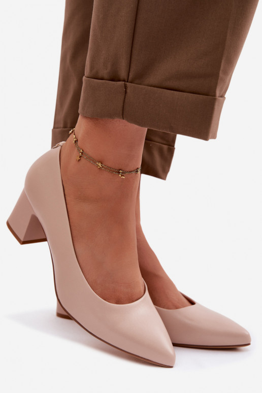 Kingad kõrge jämeda kontsaga Sergio Leone PB413 Kremosissey tumeroosad värvi