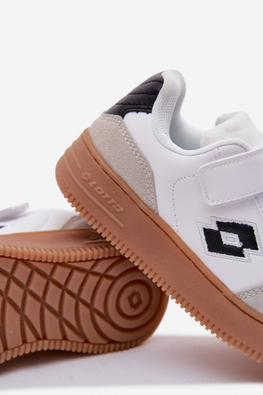 Sneakers tüüpi jalanõud Laste jalanõud krõpsudega kinnitatav LOTTO MAKERA 2601250K valget värvi