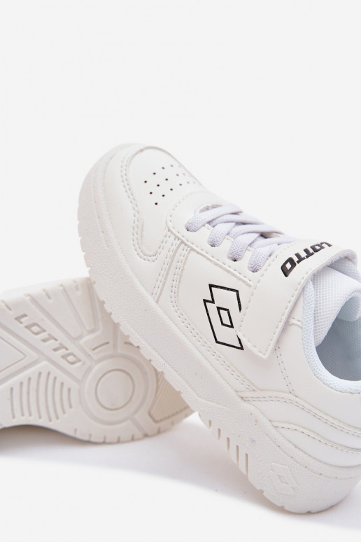 Sneakers tüüpi jalanõud Laste jalanõud krõpsudega kinnitatav LOTTO GROOVIN 2600131K valget värvi