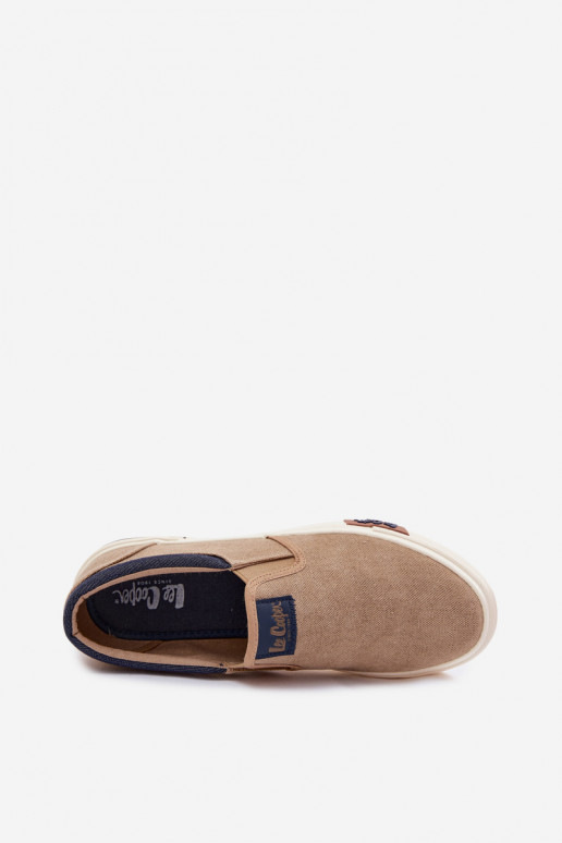 Spordijalatsid Tavalised meeste jalanõud Slip On Lee Cooper LCIN-26-02-4089 beeži värvi