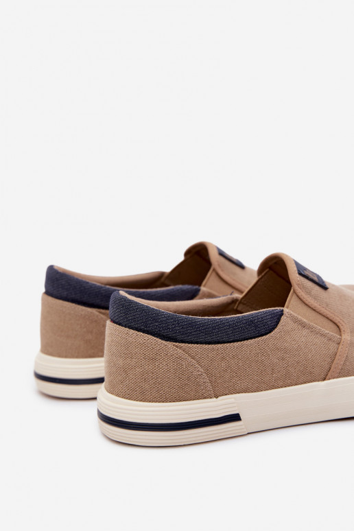 Spordijalatsid Tavalised meeste jalanõud Slip On Lee Cooper LCIN-26-02-4089 beeži värvi