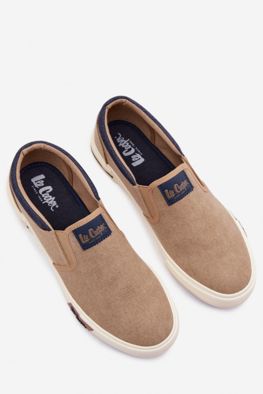 Spordijalatsid Tavalised meeste jalanõud Slip On Lee Cooper LCIN-26-02-4089 beeži värvi