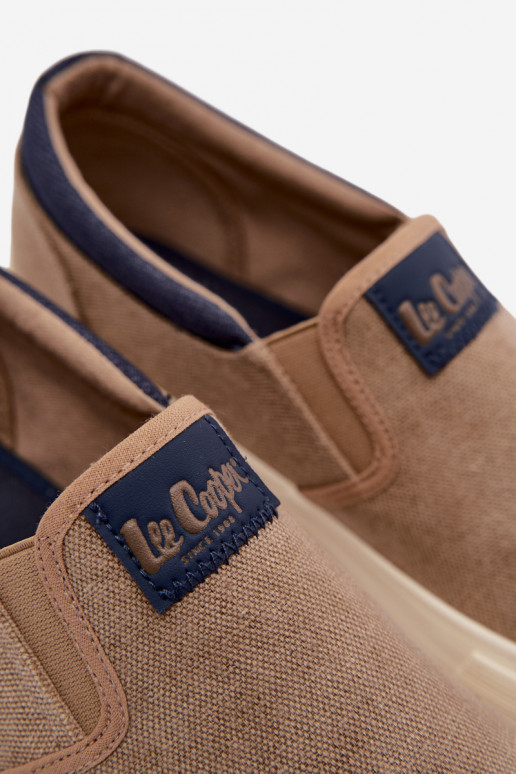 Spordijalatsid Tavalised meeste jalanõud Slip On Lee Cooper LCIN-26-02-4089 beeži värvi