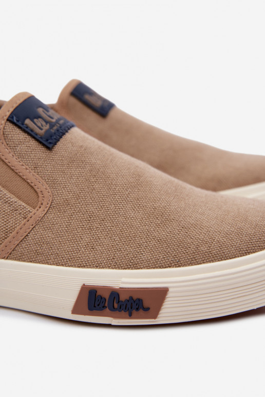 Spordijalatsid Tavalised meeste jalanõud Slip On Lee Cooper LCIN-26-02-4089 beeži värvi