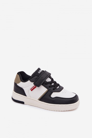 Laste spordijalatsid LEVI'S KICK SE VIRV0152S kleepuvate kinnitustega valge-must