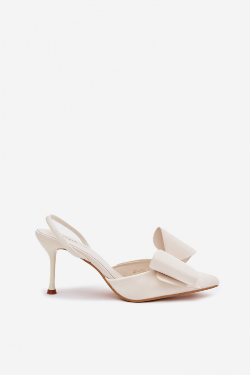 kõrge kontsagaOdkrytymi Piętami I Kokardką Ecru Eklevia