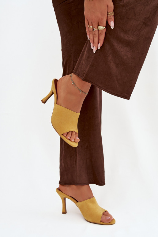 naiste plätud kõrge jämeda kontsagaEco Suedeu Kollased Isolia