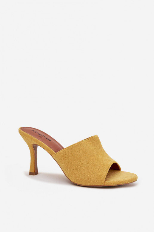 naiste plätud kõrge jämeda kontsagaEco Suedeu Kollased Isolia