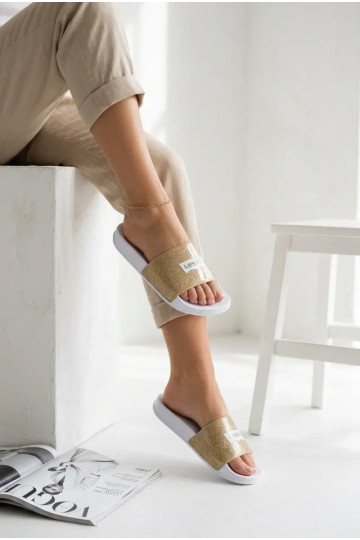 Nuorten sandaalit LEVI'S VPOL0251S-3923 kultainen kiiltävällä