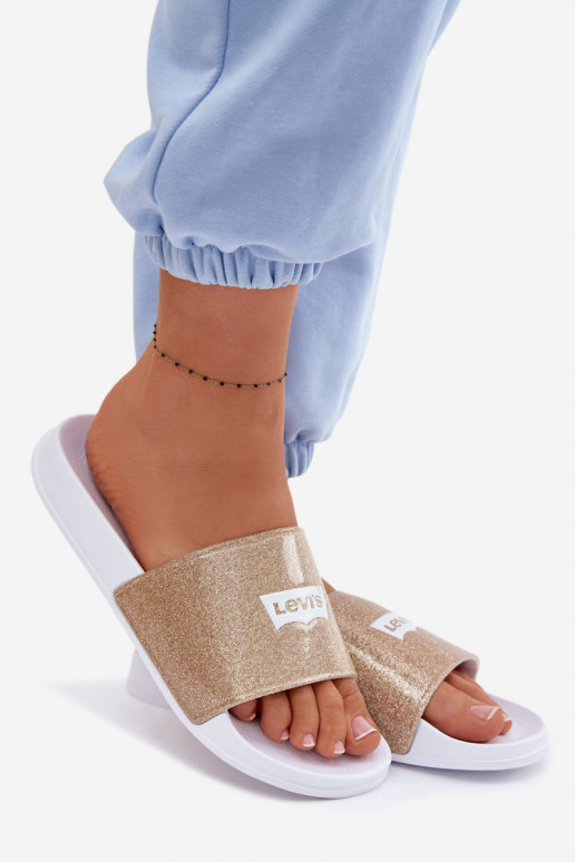 Nuorten sandaalit LEVI'S VPOL0251S-3923 kultainen kiiltävällä