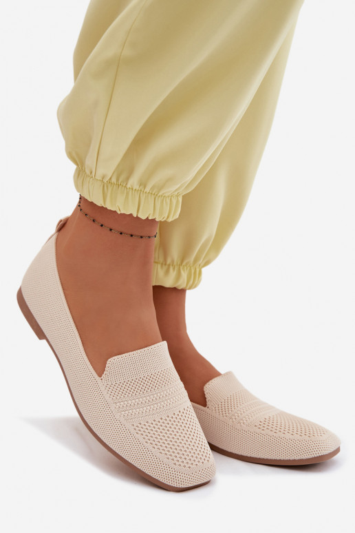 Riidest naiste mokassiinid Elevandiluu värvi Dorielle