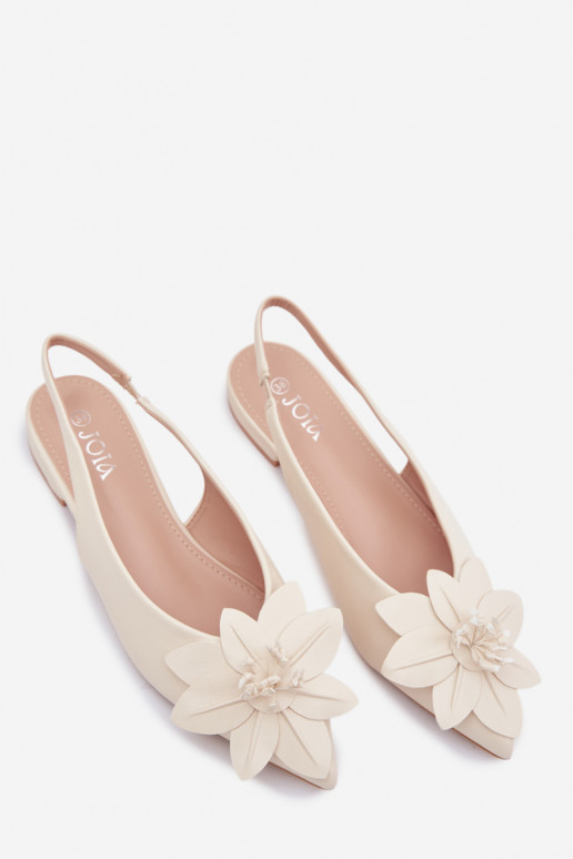 Pealistesandaalid laiade nööridegaDekoracyjnym Lill Elevandiluu värvi Telivette