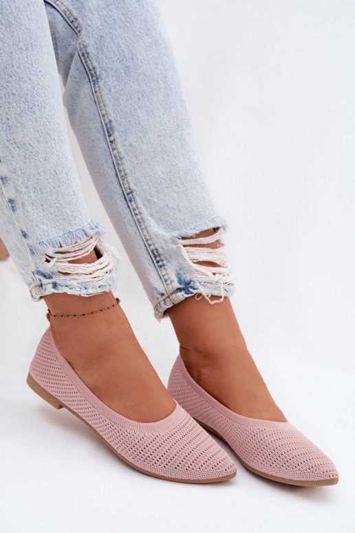 Võrk Riidest baleriinad Pealiste omad Tumeroosad värvi Sarina