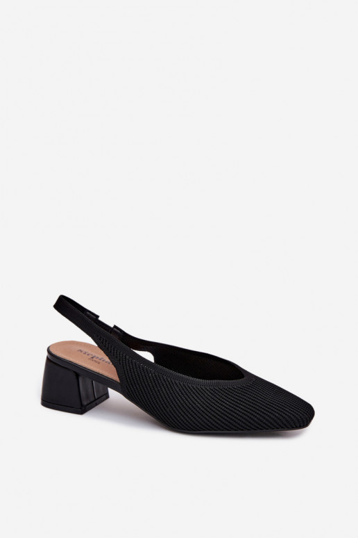 Riidest Pealistesandaalid kõrge jämeda kontsaga msuud Sellel onrcelle