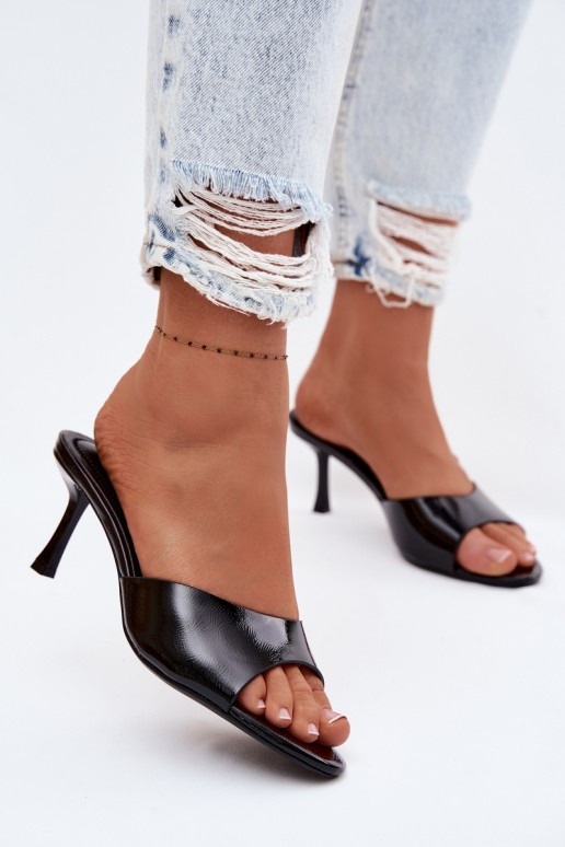 Laque PlätudImitacji Skóry kõrge jämeda kontsaga msuud Melissea