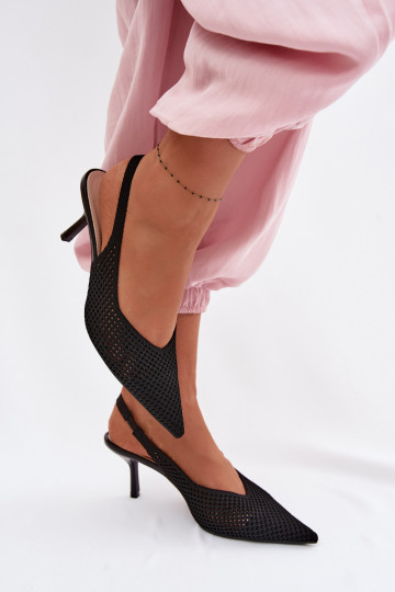 PealistesandaalidVõrkgo Sellel onterjalu kõrge jämeda kontsaga msuud Emiliana