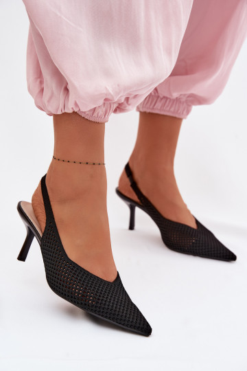 PealistesandaalidVõrkgo Sellel onterjalu kõrge jämeda kontsaga msuud Emiliana 2