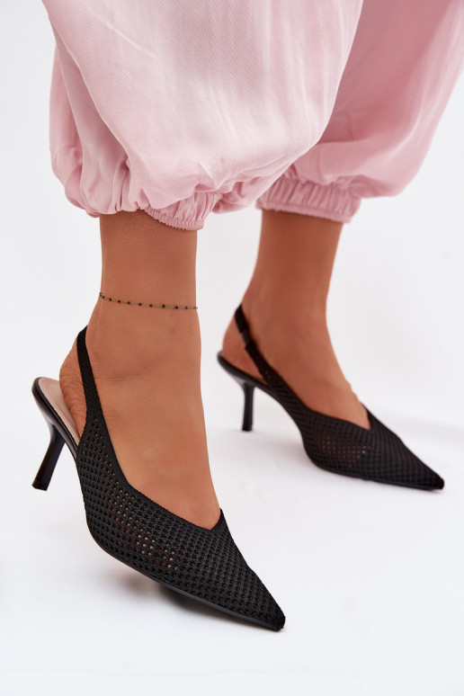 PealistesandaalidVõrkgo Sellel onterjalu kõrge jämeda kontsaga msuud Emiliana