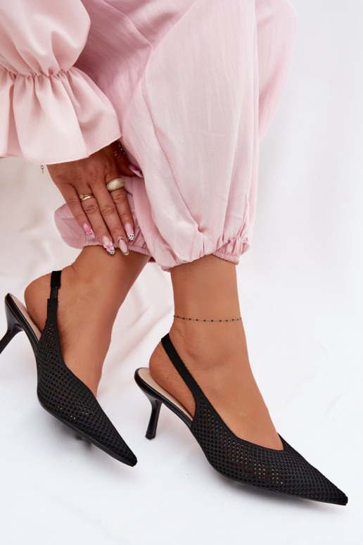 PealistesandaalidVõrkgo Sellel onterjalu kõrge jämeda kontsaga msuud Emiliana