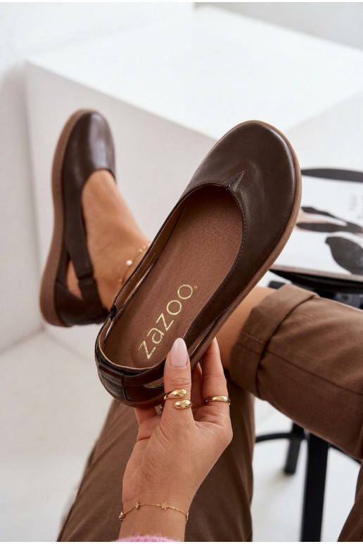 Ballerina kingad Barefoot Zazoo 10217 šokolaadi värvi