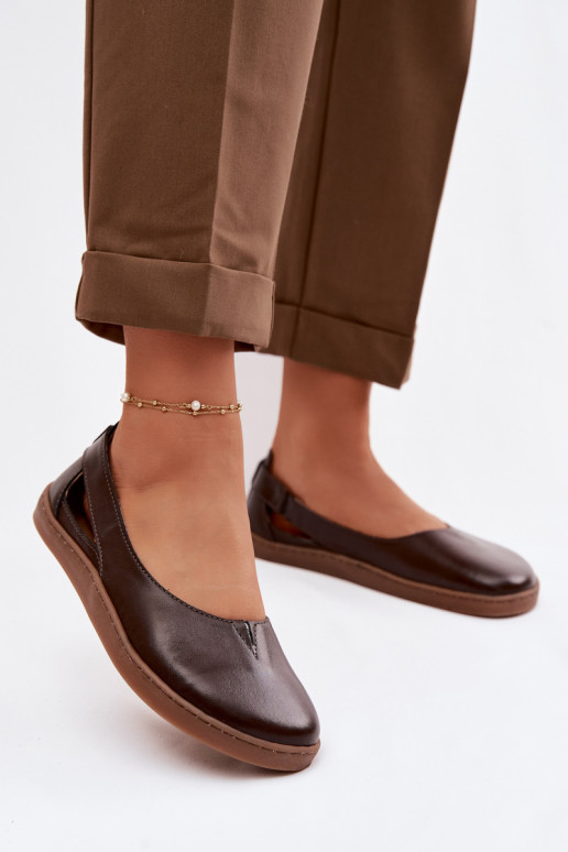 Ballerina kingad Barefoot Zazoo 10217 šokolaadi värvi