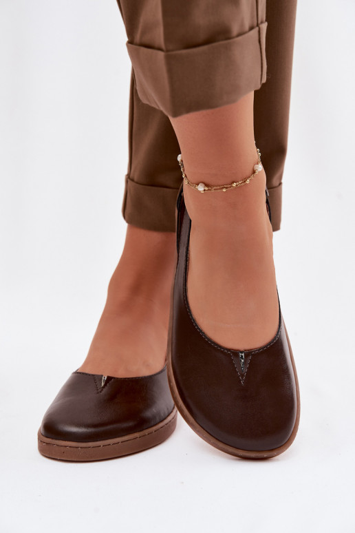 Ballerina kingad Barefoot Zazoo 10217 šokolaadi värvi