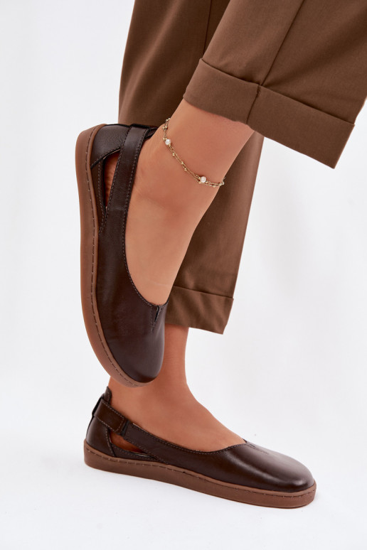 Ballerina kingad Barefoot Zazoo 10217 šokolaadi värvi