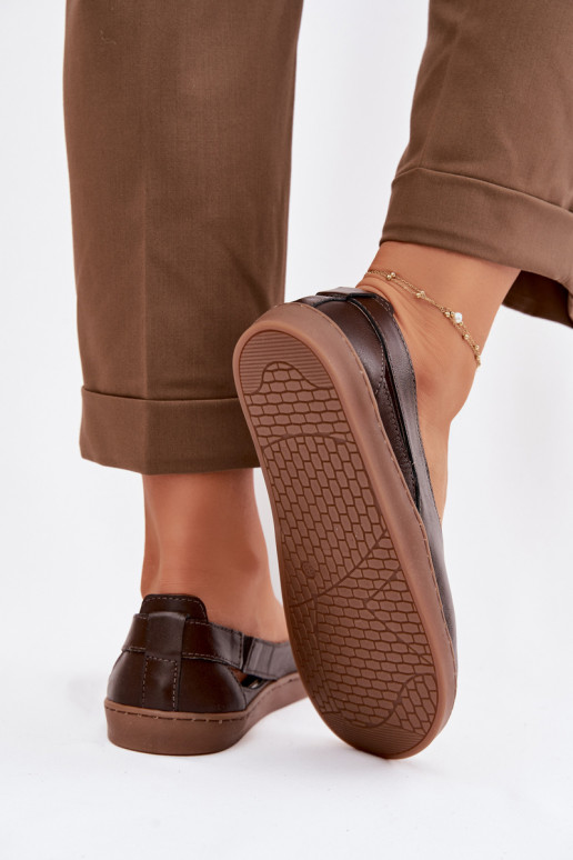 Ballerina kingad Barefoot Zazoo 10217 šokolaadi värvi