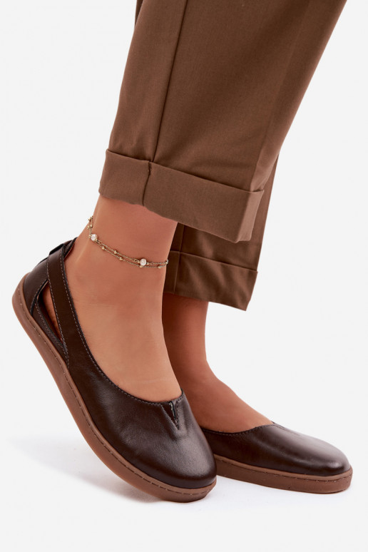 Ballerina kingad Barefoot Zazoo 10217 šokolaadi värvi