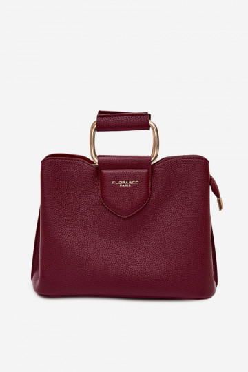 Käekott Pagasiruumi Vähe eko-nahast bordoo-värvi Lorielle