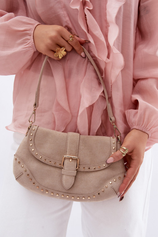 Käekott neetidega Eco Suedeosissea Heledaltbeež Clarielle